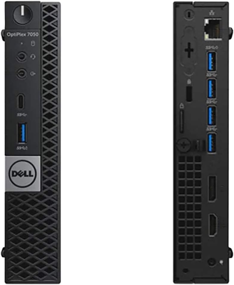 Dell OptiPlex 7050 Micro Tower (Intel Core i5-7500T, 8 GB, 128 GB M.2 SSD) Windows 10 Pro (Renewed)